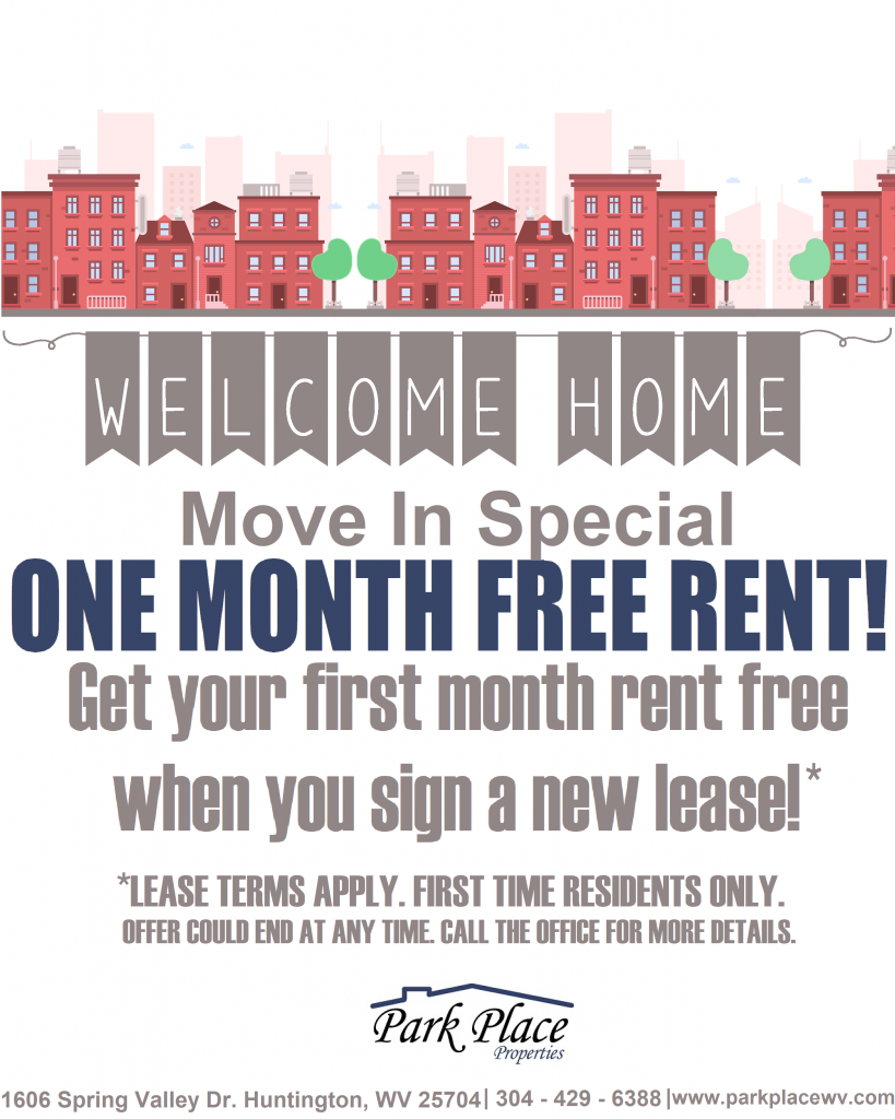November & December's Move-In Special - Park Place Properties