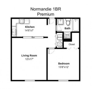 One Bedroom Premium Style – Ground Floor (#7)