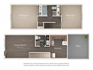 Two Bedroom Premium Style Townhome (#16)